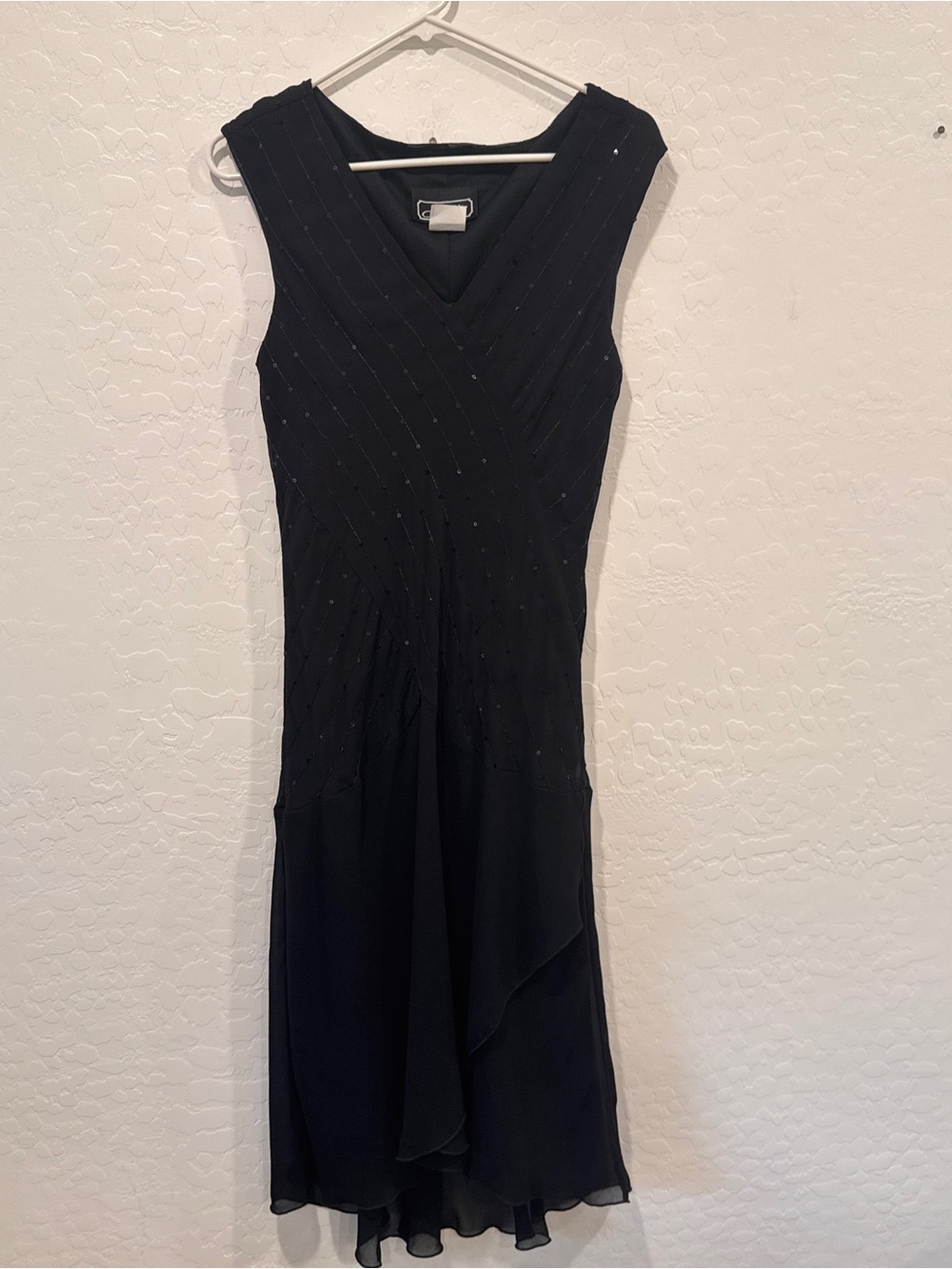 Y2K Studio Connection Black Fairycore Dress Size 10 Sequins Whimsigoth Cocktail